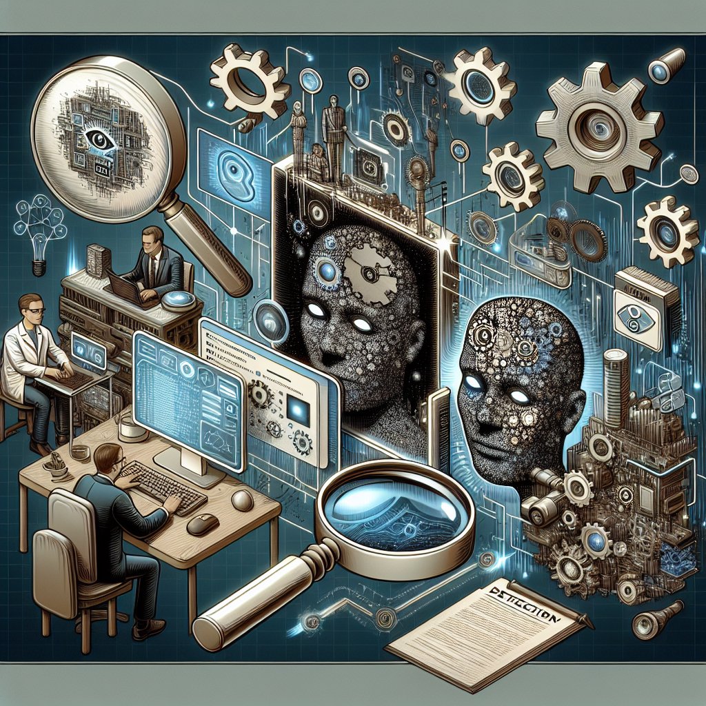 "Infografía sobre el desarrollo de tecnologías de identificación y contrarresto de deepfakes, mostrando algoritmos de detección y métodos de verificación en un contexto digital."